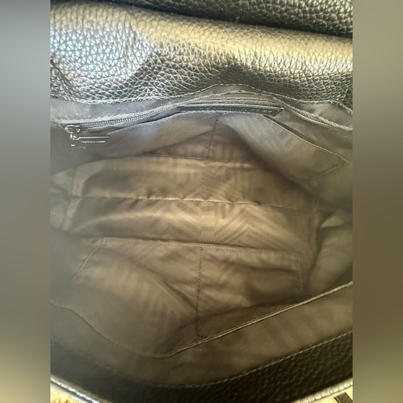 Rebecca Minkoff Keith black pebbled leather suede medium size satchel purse - Picture 12 of 14